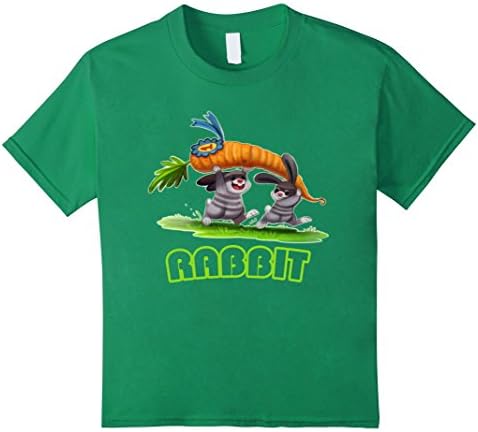 Kids Rabbit_Cryptid-Creations_Shirt 10 Kelly Green