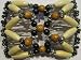 Hair Bling Ivory and Tan Wood Beaded Double Comb 19