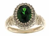 SAVE 75% Michael Valitutti 14K Imperial Russian Chrome Diopside & Diamond Yellow Gold Ring - FREE Shipping! & FREE Gemstone Information Card - OVERSTOCK Clearance Sale!