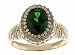 Jewelry : SAVE 75% Michael Valitutti 14K Imperial Russian Chrome Diopside & Diamond Yellow Gold Ring - FREE Shipping! & FREE Gemstone Information Card - OVERSTOCK Clearance Sale!