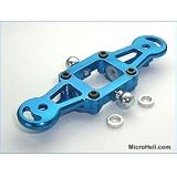 CNC Upper Main Blade Grips, Blue: BCX
