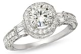 1 7/8 Carat Engagement Diamond Ring 14k White Gold