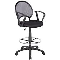 Boss Mesh Drafting Stool with Loop Arms