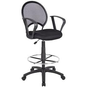Boss Mesh Drafting Stool with Loop Arms