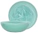 Colorful Recycled Art Glass Green Pasta Bowl 11"D 3.5"H