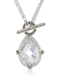 Judith Jack "Charisma" Sterling Silver, Marcasite Convertible Pendant Necklace, 36"