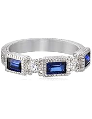 Judith Ripka "Estate" Narrow 3 Baguette Blue Band