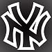 NEW YORK YANKEES DECAL STICKER 5X5