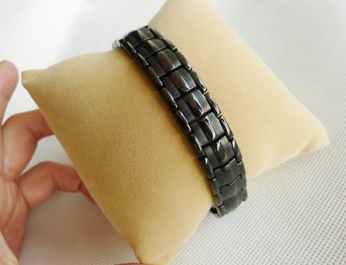 Energy Power BRACELET With Negtaive Ion, Magnet, Far Infrared And Germanium Stones + an Energy Card of 2K Negative Ions (LINK REMOVAL TOOL INCLUDED)- FREE "LED FLASHLIGHT WITH KEY CHAIN" WITH YOUR ORDER- 70BR