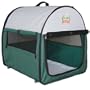 Soft-Sided Dog Crate with Mat in Green Size: XX-Small (16.5" H x 14.5" W x 17.5" D)