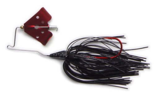 Megastrike Cavitron Buzzbait (1/4-Ounce, Red Blade Black Skirt)