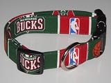 NBA Milwaukee Bucks Basketball Dog Collar Green X-Small 3/4"