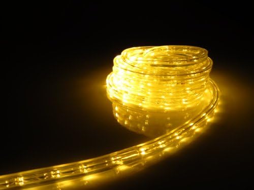 25FT WARM WHITE LED FLAT ROPE LIGHT KIT FOR 120V, Christmas Lighting, Outdoor Rope Lighting