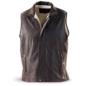 Guide Gear� West Humboldt Leather Vest Brown by Guide Gear