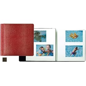 VINTAGE BROWN fine-grain leather #133 magnetic page album by Raika -