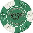 100 Landmark Casino Lucky Crown Poker Chips - $25 Green