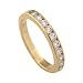 18K Yellow Gold 1/2 ct. Machine Set Diamond ''Smart Fit'' Wedding Band (F-G Color, VS Clarity)