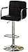 Furniture of America Modern Chelsia Leatherette Swivel Bar Stool, Black