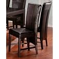 Riverlea Extended Brown Leather Parson Chair (Set of 2)