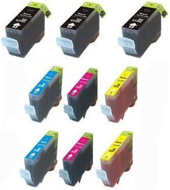 Canon Compatible BCI-3e (3Bk/2C/2M/2Y) 9-Pack Ink Cartridges for Canon i550/i850,MultiPASS MP730/F30/S750/S520