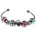 Unlock My Heart for the Holidays for Pandora Style Beads on Sterling Silver Plated Twist End Bangle (1)