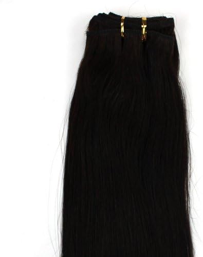 Carsem Hair 12inch-26inch 100% Human Hair Weaving Cheap Brazilian Virgin Hair Straight (14inch, #1b)