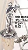 Male Tennis Player Wine Stopper