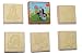 6 tlg. Set Stempel und Stempelkissen Holz Der kleine Maulwurf basteln Bastelset Malen Stempelset