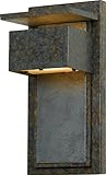 IMAGE OF Quoizel ZP8414MD Zephyr Wall Lantern with Frosted Glass, Muted Bronze, 14-Inch Large