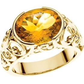 14K Yellow Gold Citrine Ring
