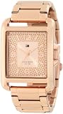 Tommy Hilfiger Women's 1781196 Sport Tank Rose Gold Plated Stainless Steel Watch