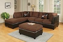 Big Sale Sectional Sofa Set Espresso By-cast W/chocolate Micro Fabric