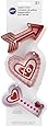Wilton Metal Arrow Heart Key 3 Piece Cookie Cutter Set, Multicolor