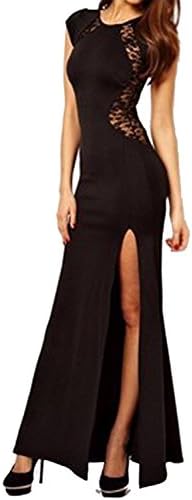 Cydiapple Womens Celebrity Lace Splicing Evening Pencil Midi Bodycon Dress