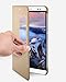 Original Huawei X2 MediaPad Case, [Stand Feature] Premium Leather Case with Opened View Window, Protective Smartphone Flip Cover Folio Case [Ultra Thin Slim] [Perfect Fit] (Gold)