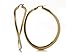 18K Yellow Gold Plated Silver Twisted Oval Hoop title=