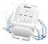 Diver (TM) Waterproof MP3 Player. 4 GB. Kit Includes Waterproof Earphones. (White)