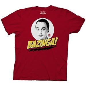 Buy Big Bang Theory Bazinga w  Sheldon Mens Shirt BTAS1023 by Ripple Junction