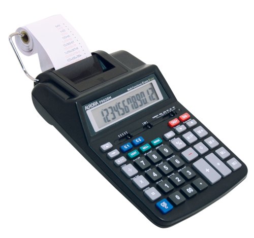 Aurora PR620M 12 Digit Portable Desktop Printing Calculator