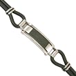 Stainless Steel and Black Rubber Carbon Fiber ID Bracelet in a Gift Box by Bucasi Stainless Steel and Black Rubber Carbon Fiber ID Bracelet in a Gift Box by Bucasi