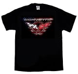 Chevrolet Corvette T-shirt Racing Flags Design