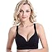 BAOMOSI Women's Seamless Nursing Maternity Bra Push Up Comfort Sleep Bralette Color Black Size S