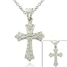 2 in 1! Sterling Silver .925 Reversible Gothic Antique Design cross Pendant