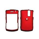 Red Rubberized Snap-On Cover Hard Case Cell Phone Protector for Blackberry  ....