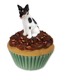 Rat Terrier Figurine - Cup Cake - Trinket Box
