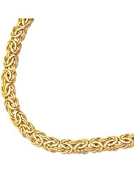 7.25" 14K Yellow Gold 9.0mm (1/3") Lite Byzantine Fancy Bracelet w/ Fancy Pear Shape Clasp