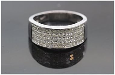14k White Gold & Diamond Mens Ring 2.00 TCW G-H SI1 6.6g