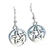 Star Earrings in Silver on 925 Sterling Silver French Wires, .75" Star Earrings in Silver on 925 Sterling Silver French Wires, .75"