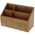 Edler BAMBUS Schreibtischbutler - Schreibtischorganizer - Stiftehalter - Stiftebox - Organizier - 27 x 12 x 18 cm (LxBxH