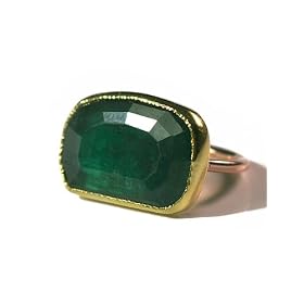 Elizabeth Street Green Tourmaline Ring, Size 7.5 by Elizabeth Street